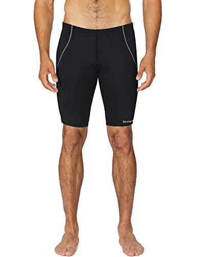 Baleaf Men's Athletic Durable Training Polyester Jammer Swimsuit Black 36
