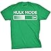 Hulk Mode On T Shirt Funny Graphic Gym Workout Top Sarcastic Saying Adult Humor Mens Funny T Shirts Nerd T Shirt for Men Funny Movie T Shirt Novelty Tees Green XL