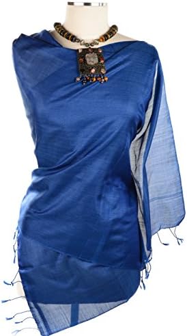 Hand Artistry Shimmering Pure Silk Scarf / Stole / Wrap / Shawl - 100% Natural Silk / Pashmina Holiday Gift Item