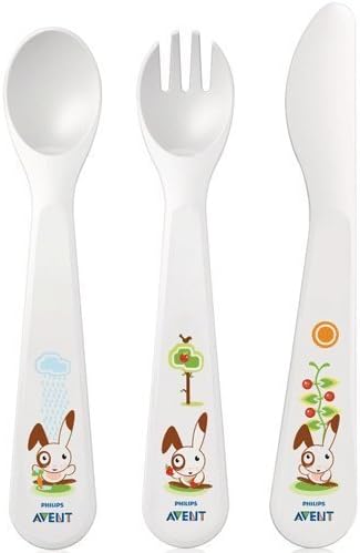 Avent Toddler Fork, Spoon & Knife Set, 18 months, 1 set