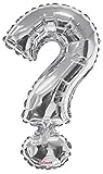 Kaleidoscope Jumbo Question Mark ? Letter Foil Mylar Balloon, Silver, 34