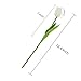 EZFLOWERY 20 Heads Artificial Tulips Flowers Real Touch Arrangement Bouquet for Home Room Office Party Wedding Decoration, Excellent Gift Idea for Mothers Day (20, White)