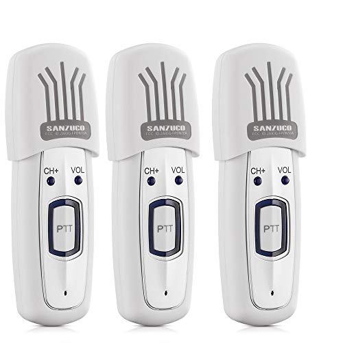SANZUCO Mini Walkie Talkie, Rechargeable Two Way Radio with Speaker Cap ( 2.5 Miles Long Range, White,3 Units ) - Thumbnail 7