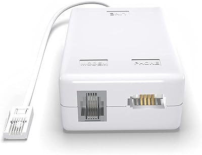 ASNQ ADSL Filter Microfilter BT to RJ11 for Phone and Broadband
