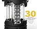 Portable LED camping lantern, lemontec water resistant Ultra Bright 30 LED lantern for hiking, emergencies, hurricanes, outages, storms, camping (3 AA Batteries), 3 Pack
