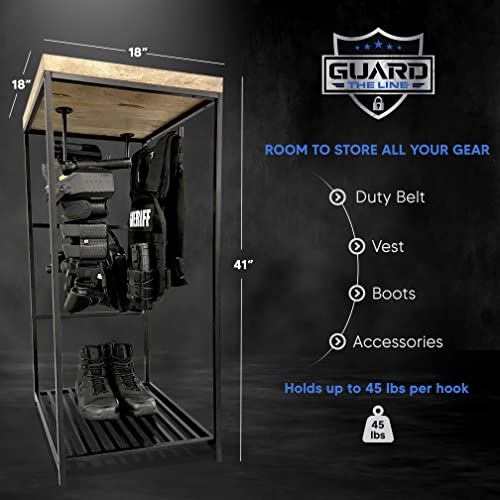 Guard The Line Law Enforcement and Military Gear Stand Police Gear Rack Organizer Body Armor
