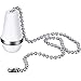 TecUnite 2 Pieces 3.2 mm Beaded Pull Chain Extension with Connector, Each 10 Feet Beaded Roller Chain with 10 Matching Connectors (Silver)