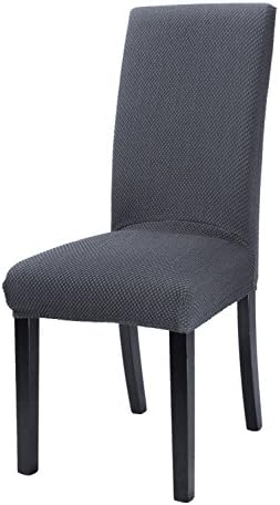 Homluxe Universal Spandex Stretch Dining Room Chair Slipcovers (1, Gray)