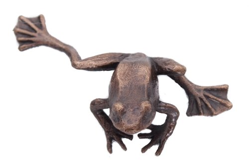 Butler & Peach Detailed Small Solid Bronze Frog