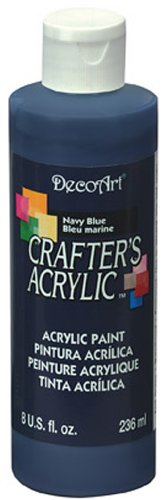 DecoArt DCA29-9 Crafters Acrylic, 8-Ounce, Navy Blue
