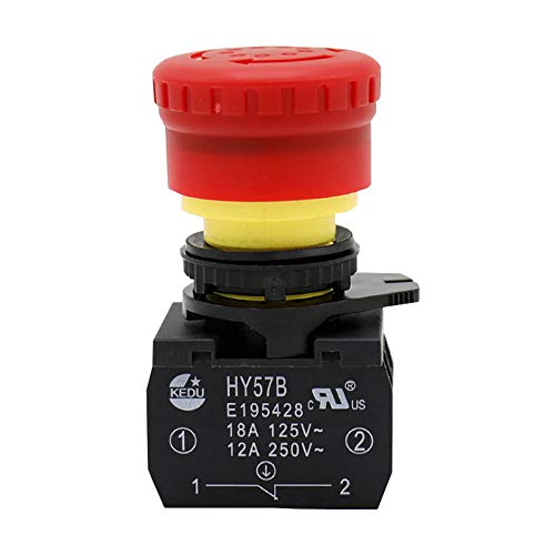 Pushbutton Switches KEDU HY57B Emergency Stop Push Button Switch Knob