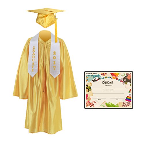 GraduationMallKindergarten Graduation Cap Gown Stole Package with 2025 Tassel, Certificate