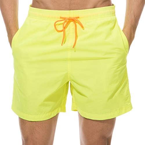 LANYI Men's Swim Trunks Quick Dry Beach Swim Shorts with Mesh Liner Bathing Suits