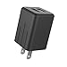 TAKAGI Wall Charger Dual Port Travel Adapter Power Converter 2.4A(1-Pack) Foldable Plug iPhone 7 6/6S Plus, 5/5S, iPad Pro, Samsung S7, S6, S5, Nexus, HTC & More