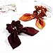 Souarts 8/12PCS Hair Scarf Ponytail for Women Satin Elastic Bow Hair Scarf Scrunchies Hair Bands Hair Scrunchy Ties Hair Accessories for Women Girls (12 PCS-Solid Color)