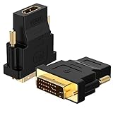 Rankie DVI to HDMI Adapter, 2-Pack Gold-Plated
