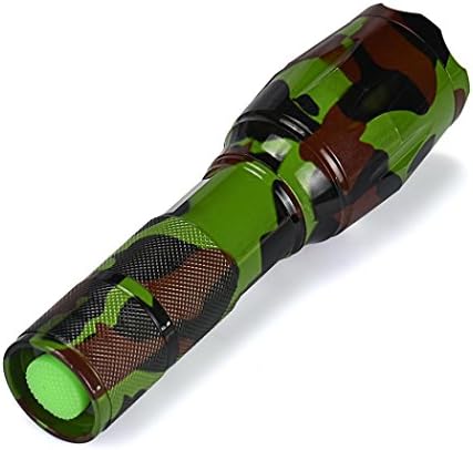 High Powered Handheld Flashlight, HOOHI G700 X800 3.7V 1000lm Protable LED Zoom Military [5-Mode] [Water-Resistant] Aluminium Tactical Handheld Flashlight Torch for Camping Hiking (A)