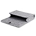 Inateck Felt Storage Pouch Bag Case for Accessory (Mouse, Cellphone, Cables, SSD, HDD Enclosure, Power Bank and More) - Light Gray