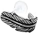 Feather Tragus Earring Cuff-BioPlastic Labret Stud-Push In Cartilage Earring Cuff -18 gauge