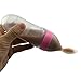 3 Ounce Feeding Bottle, Homure Silicone Squeeze Baby Food Dispensing Spoon for Infant Newborn Toddler Food Supplement, Pink