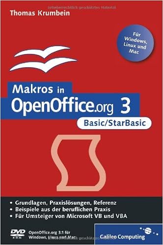 Makros In Openoffice Org 3 Basic Starbasic Einstieg Praxis Referenz Galileo Computing Amazon De Krumbein Thomas Bucher