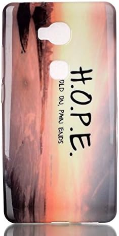 Case for Huawei Honor 5X, Weline Colorful Pattern Ultra Lightweight Slim Fit TPU Silicone Soft Cover Shock Absorption Defender Protective Skin Case for Huawei Honor 5X (GR5) - Sunrise Hope