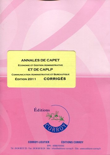 Annales de CAPET, économie et gestion administrative et de CAPLP, communication administrative et bureautique