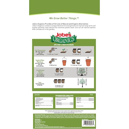 JOBE’S ORGANICS GRANULAR ALL PURPOSE FERTILIZER, EASY PLANT CARE FERTILIZER FOR VEGETABLES, FLOWERS, SHRUBS, TREES, AND PLANTS, 16 LBS BAG