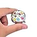 Round Stainless Steel Pill Box Case - Cute Cartoon Owl- Pocket 2 inches Medicine Tablet Holder Organizer Case for Purse - Compact 3 Compartment