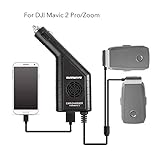 Car Battery Charger Accessories for Use with DJI Mavic 2 Pro, Zoom,Triple Output (USB + 2 x Battery Charging Output) with Safety Cover, Dual Battery Parallel Charger
