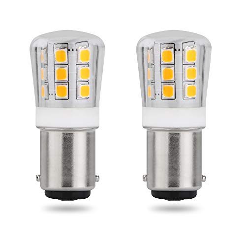 JOMITOP 3W AC12V/DC12-24V BA15S Led Light Bulb 1156 1141 S8 Bayonet Base Non-Dimmable Waterproof Lamp CRI80 for Boat, RV, Auto Car Soft Warm White Pack of 2