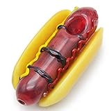 4 Inch Handmade Newest Hot Dog Style Red Tube Pipe