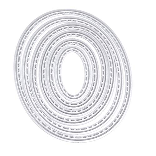 Metal Cutting Dies Stencil Template Mould for DIY Scrapbook Album Paper Card Decorative Craft Embossing Die Cuts (Oval)