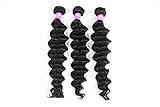 ISEE Hair Brazilian Loose Wave Hair 3 Bundles 8A Brazilian Hair Virgin Unprocessed Human Hair Loose Wave Hair Extensions Human Hair Brazilian Bundles Natural Color (182022+16 closure)