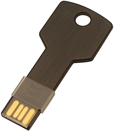zjr USB Flash Drive 32gb Metal Key Design thumb drive Metal Key Shaped Memory Stick Pen Drive USB 2.0 (Black)