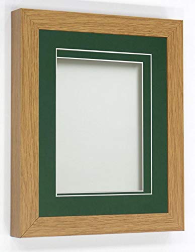 Rickman Box Frame Beech with Bottle Green Mount, 10x8 for 7x5 inch