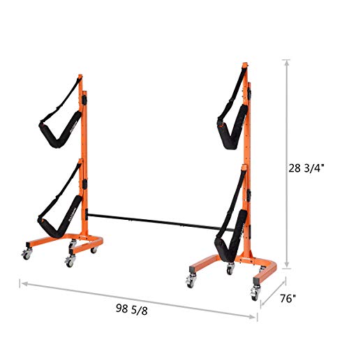Rolling Kayaks Rack Storage Self Standing Two Kayaks Cradles With
