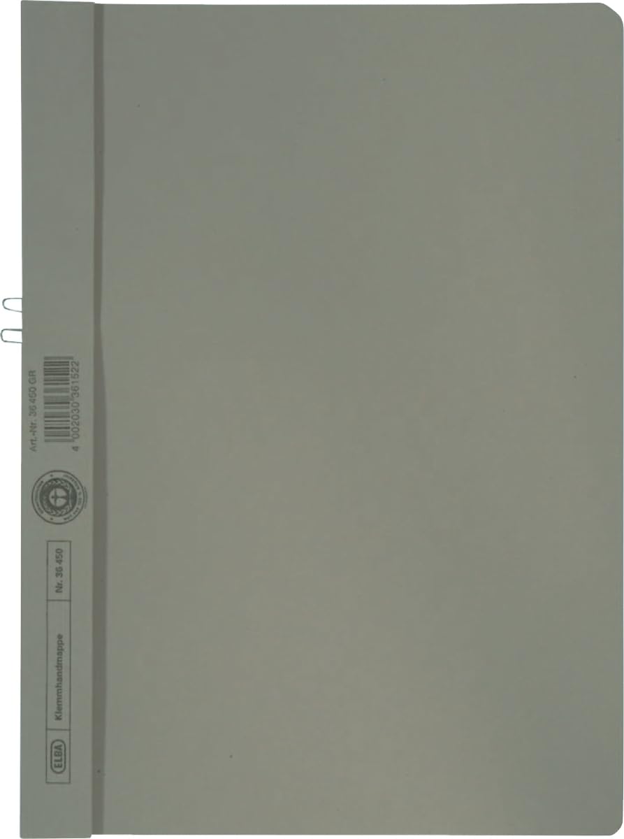 Elba A4 Smart Line File Without Front Cover Cardboard Grey Pack of 50