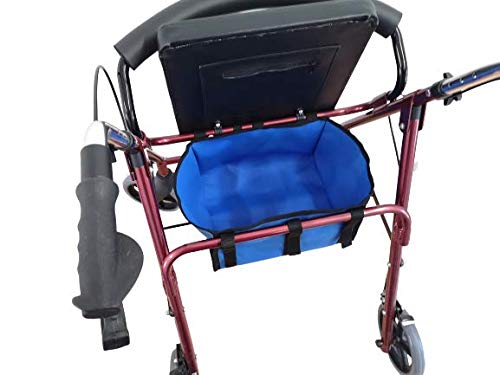 Underseat Rollator Bag - Rollator Storage Bag - Bag to Fit Rollator - Easy Fit (Maroon)