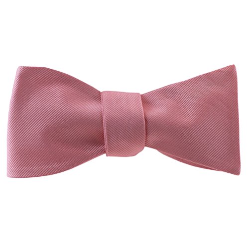 100% Silk Pink Self Tie Bow Tie by John William