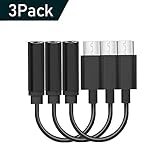 Moto z headphone adapter,JANYONE 3Pack Type C to 3.5mm Headphone Audio Adapter/usb c cable adapter Connector Cable for Motorola Moto Z, Le 2/Le Pro 3 and Other Type C Devices