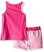 PUMA Little Girls' Toddler Tank and Short Set, Pink Glow, 3T