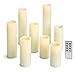LampLust 8 Ivory Slim Flameless Candles with Warm White LEDs, Smooth Finish, Assorted Sizes, Remote and Batteries Included
