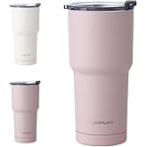 LocknLock Pure Tumbler Pink 16oz, BPA-Free Double Wall Stainless Steel Vacuum Insulated Tumbler for Coffee, Tea and water, Thermal Travel Mug Cup for Hot & Cold Beverage