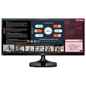 LG-UltraWide-25UM58-25-inch-IPS-Monitor-2560-x-1080-HDMI-250-cdm2-5ms-Black LG Electronics UltraWide Monitor 25UM58, 25 inch, 1080p, 60Hz, 5 ms, IPS Display, Energy Saving, HDMI, Wall Mountable…