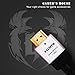 GH 4K@60Hz hdmi Cable 6ft 2 Pack - Flat High Speed Hdmi 2.0 Cable, 18Gbps, 2160P, Ethernet - Braided HDMI Cord 28AWG, YUV 4:4:4, Audio Return(ARC) for Xbox One, PS4, TV, PC, Projector