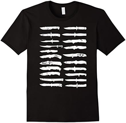 Men's Knife Collection Shirt - Sharp Blades Pocket Weapon Set Gift Medium Black