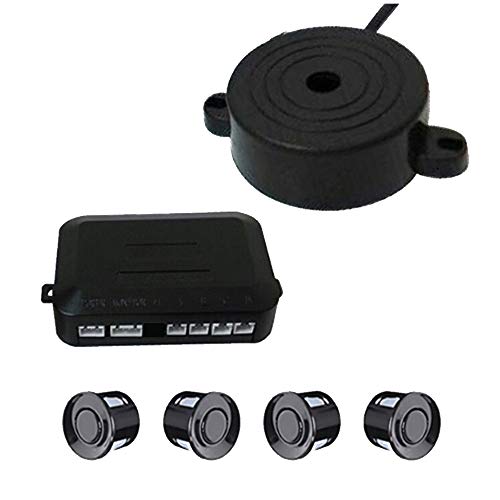 Car Reverse Backup Radar System with 4 Parking Sensors Universal Vehicle Parking Assistant Alarm Buzzer Reminder