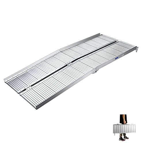 Wheelchair Ramps 7FT, gardhom Aluminum Folding Ramp for Home Steps
