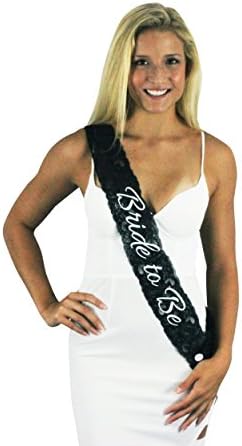 "Bride to Be" Lace Bachelorette Sash, Bridal Shower Party Favors Gifts Decorations Supplies